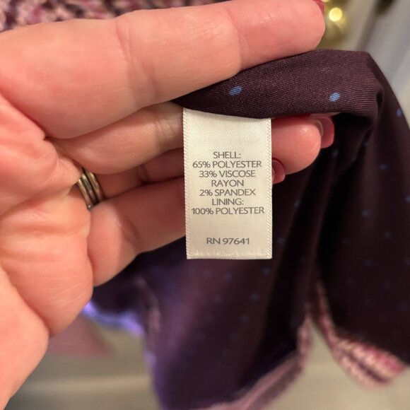 J.Jill Women's Pink/Purple Houndstooth Jacquard Knit Jacket Blazer ~ Large ~ EUC - Picture 4 of 7